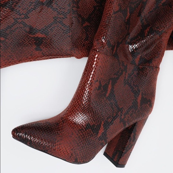 Snake western oversized thigh high boot - Picture 3 of 5